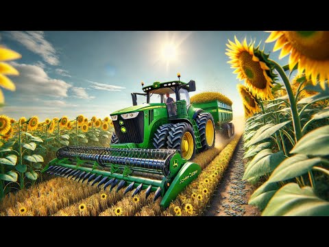 Super Fast Sunflower Harvest! 🌻🚜 | Cool Timelapse for Kids in Farming Simulator