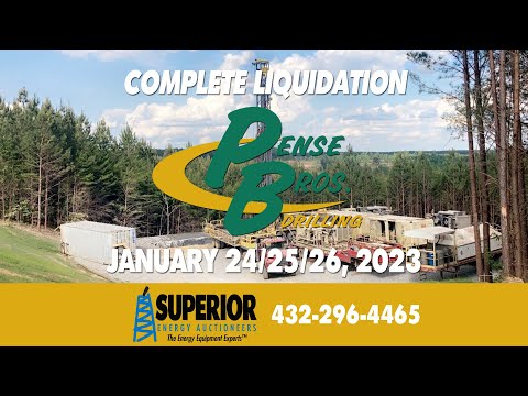 Complete Liquidation of Pense Bros Drilling - January 24/25/26