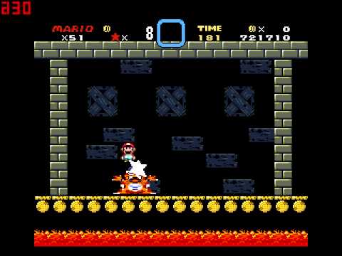 Mario Bug #6 Entrando na parede². Castle 5. Forest Of Illusion.