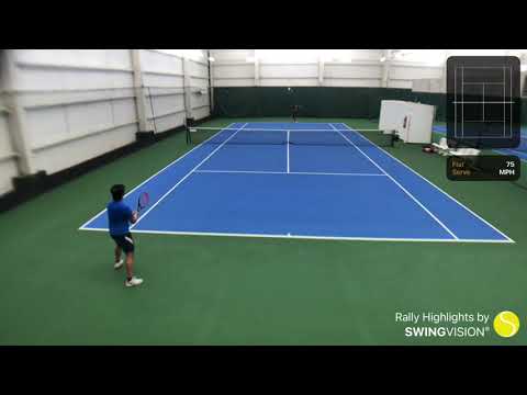 USTA NTRP 4.0 vs 4.5 Tennis Practice with SwingVision - Houston, TX (11-21-20)