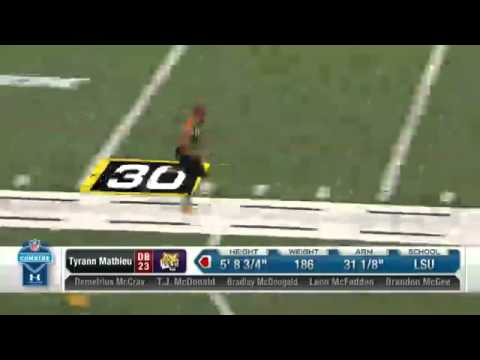 Tyrann Mathieu's speedy 40-yard dash