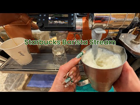 Starbucks Barista POV Ambience ☕ Real Coffee Shop Sounds, Espresso Machine, The Rush You Don’t See