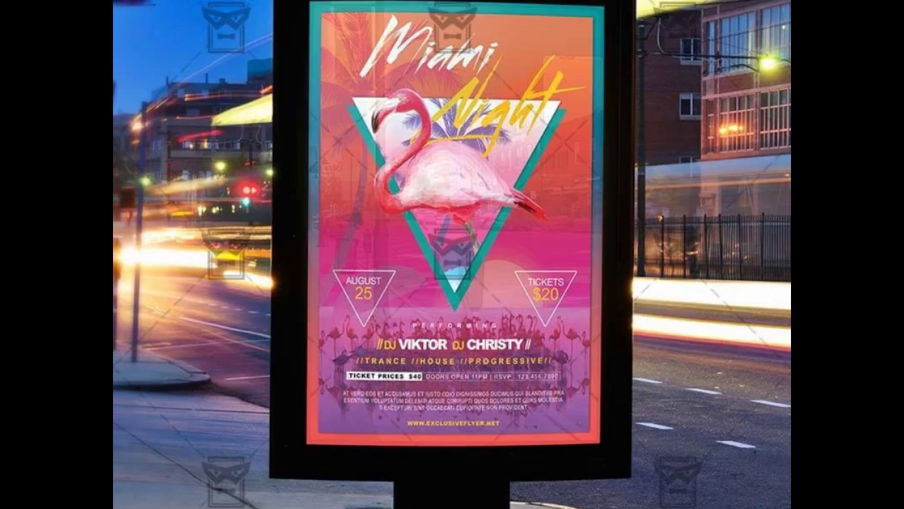 Miami Night - Premium A5 Flyer Template