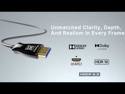 MMOBIEL HDMI 8K Glasfaserkabel 3m 48Gbps Ultra-Hochgeschwindigkeit - 8K@60Hz, 4K@120Hz, Dynamic HDR, ARC/eARC, HDMI 2.1, HDCP 2.2/2.3 – AOC Kabel für PS5/ Pro, Xbox, TV, Projector usw