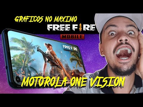 MOTOROLA ONE VISION RODANDO FREE FIRE NOS GRÁFICOS MAIS PESADOS!! Será que trava?
