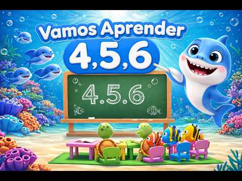 Tuto no Mar  | Aprenda a Contar 4, 5 e 6 com Golfinhos e Baleia! | Vídeo Infantil 3D