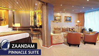 HAL Zaandam | Pinnacle Suite Full Walkthrough Tour & Review 4K | Holland America Line