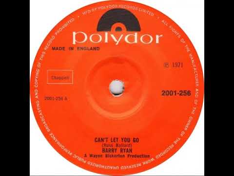 UK New Entry 1972 (11) Barry Ryan - Can't Let You Go
