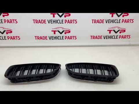 Fits BMW 5 Series F10 F11 2010-2016 Front Kidney Grilles Twin Double Slats Gloss Black video