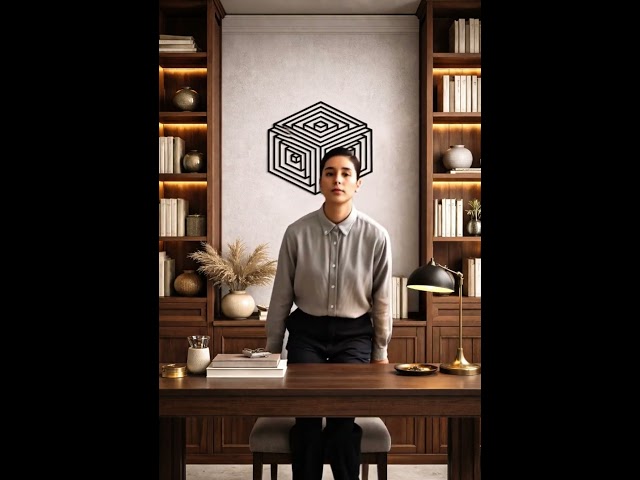 قطعة جدارية هندسية ثلاثية الأبعاد