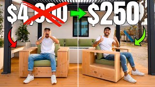 I Built $4,000 Outdoor Swivel Chairs I Can't Afford!! BUY vs DIY