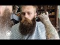 Massive Thick Beard Gets Trimmed At The Barbershop