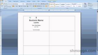 Printing Business Cards in Word | Video Tutorial