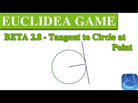 Euclidea 2.8 (Beta 8) Tangent to Circle at Point | Online Courses | Math Games | Math Garden 🌟🌟🌟