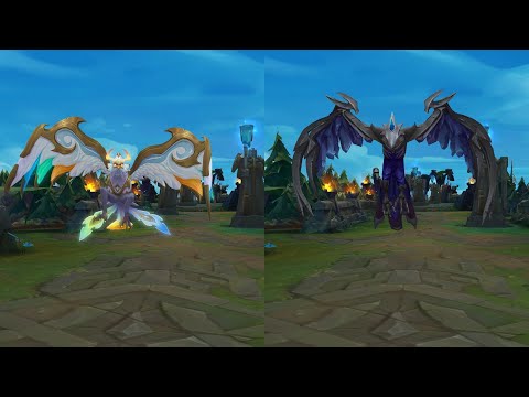 Divine Phoenix Anivia vs Black Frost Skin MODEL Comparison