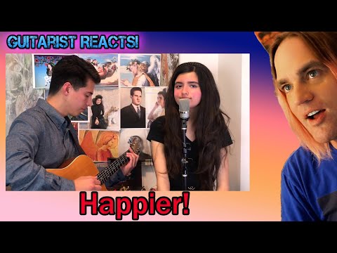 Angelina Jordan Happier Reaction  - (Marshmello Cover) : Guitarist Isnt a Vocal Coach Reacts