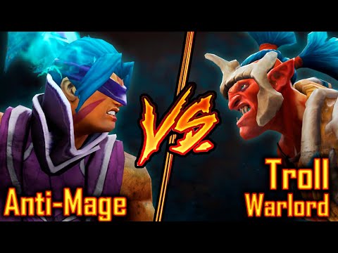 Dota 2 Anti-Mage VS Troll Warlord | 7.29d DOTA 2 Battle