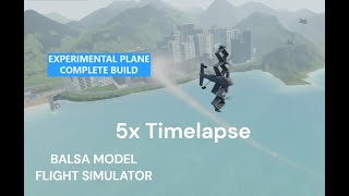 Balsa Model Flight Simulator - Experimental Plane Complete Build 5x Timelapse  -TBT-31-Angular