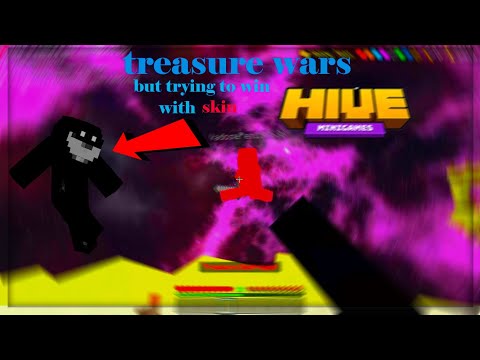 Treasure wars but trying to win with scary Minecraft skin [MCPE]