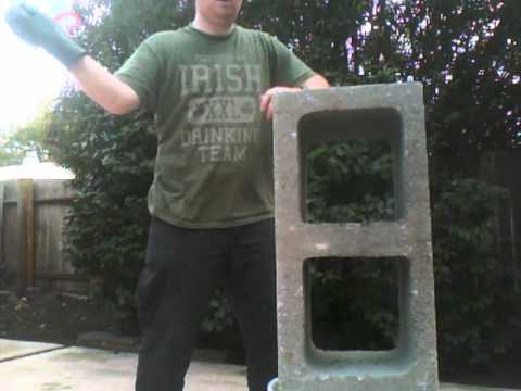 Cold Steel Training Gladius Test vs Cinder block