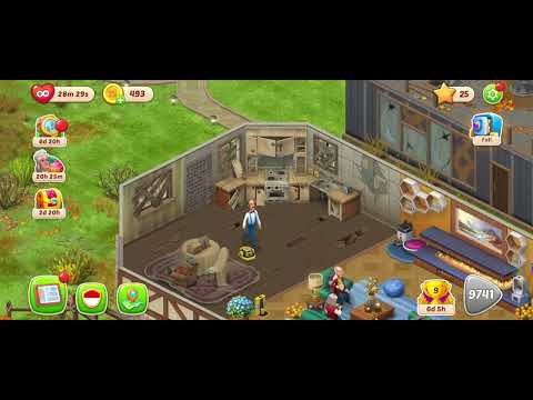 homescapes level 9741 mountain estates 7th area renovation kitchen area and treasure hunt😊