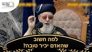 למה חשוב שאדם יכיר טובה? 🙏 - מרן רבינו עובדיה יוסף זצ''ל (מורשת מרן) - התמונה מוצגת ישירות מתוך אתר האינטרנט יוטיוב. זכויות היוצרים בתמונה שייכות ליוצרה. קישור קרדיט למקור התוכן נמצא בתוך דף הסרטון