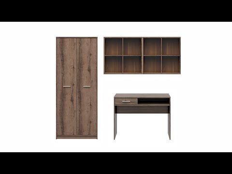 Миниатюра изображения товара Полка Black Red White Непо SFW/8/8 (дуб монастырский)