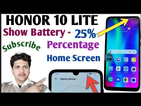 Show Battery percentage Screen | Honour 10 lite how to Hhow Battery indicator in Honour 10 Light 💯%.