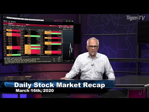 March 16th, Daily Stock Market Recap with Tom O'Brien - 2020