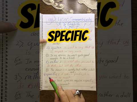 improve your vocab | 4000 common words in english #specific #specificperson