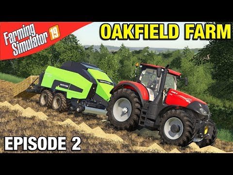 LOTS OF BALE WORK Farming Simulator 19 Timelapse - Oakfield Farm FS19 Episode 2