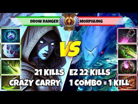 DROW RANGER (Carry) vs MORPHLING (Mid) - Epic Battle Of Immortal Rank Dota 2 Players - Z Dota 2