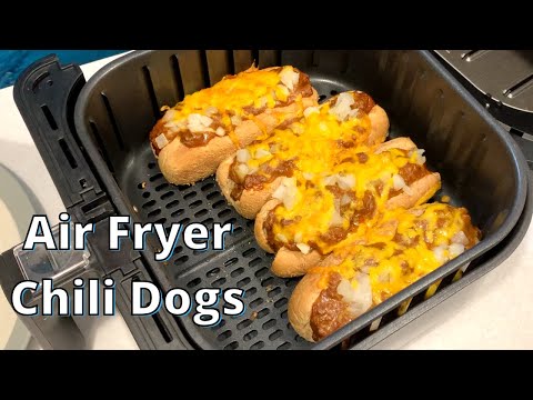 Air Fryer Chili Cheese Dogs in Less Than 15 Minutes