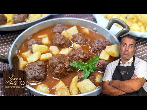 Albondigas con patatas en salsa ¡UNA receta MUY FACIL  y muy RICA