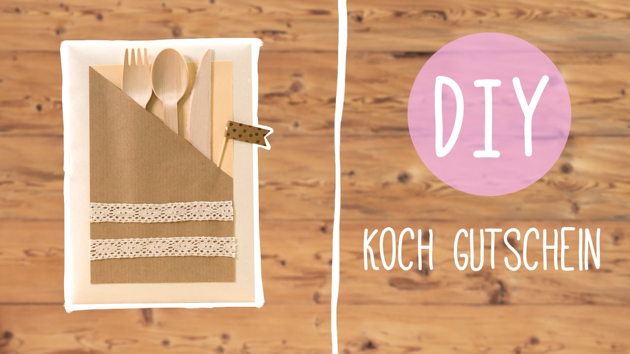 Einladung zum Essen – DIY Koch-Gutschein