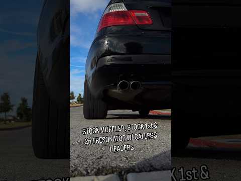 330ci e46 STOCK EXHAUST TO CATLESS HEADERS Sound Difference 🔊 #bmw #e46 #exhaust #headers #330ci