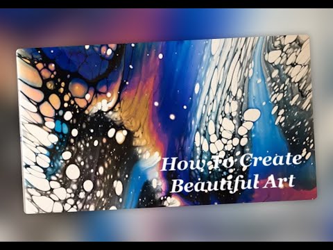 (262) Swipe Bloom Technique in Acrylic Pour Painting