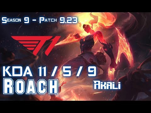 SKT T1 Roach AKALI vs KENNEN Top - Patch 9.23 KR Ranked