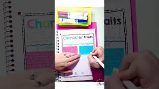 Character Traits Anchor Charts and Interactive Notebook Pages