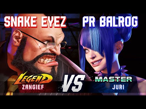SF6 ▰ SNAKE EYEZ (Zangief) vs PR BALROG (Juri) ▰ High Level Gameplay