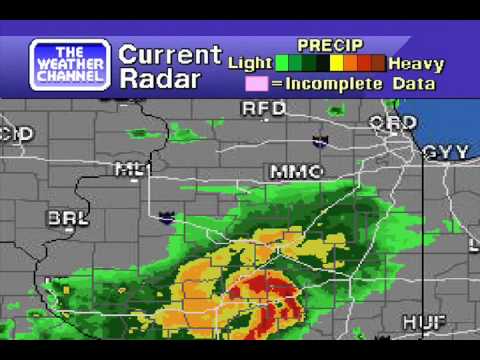 Severe Thunderstorm Warning on the WeatherSTAR 4000 Emulator