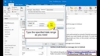 How to export emails by date range to Excel files or PST files in Outlook