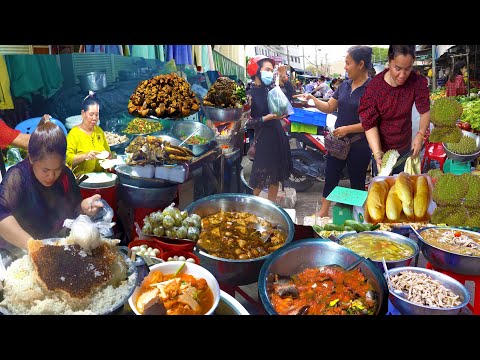 Chhbar Ampov Street Food @ Night , Noodle Soup, Grilled Meat, Dinner, &More