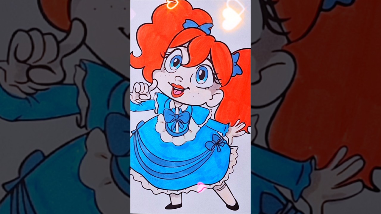 Poppy Playtime Drawing 🎨 | Coloring Poppy Doll #shorts #poppyplaytime