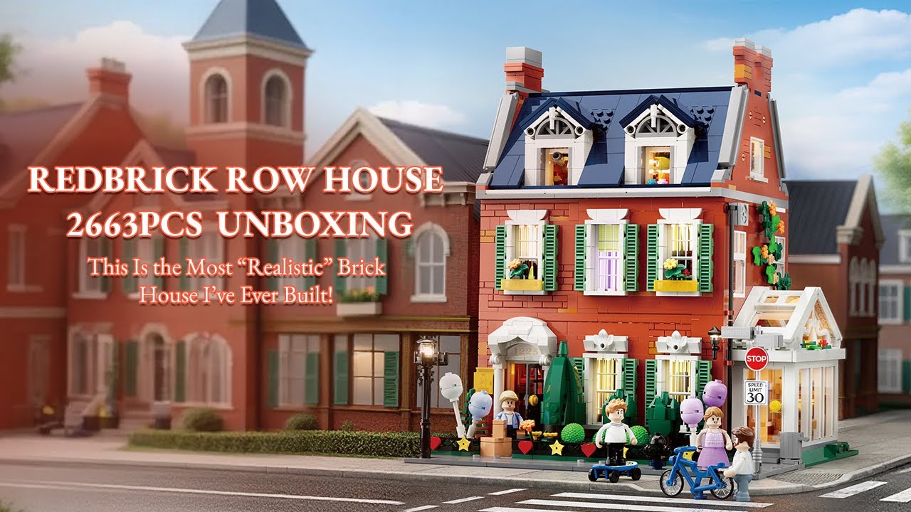 Lumibricks Redbrick Row House mit LED-Beleuchtung Lumibricks Redbrick Row House mit LED-Beleuchtung