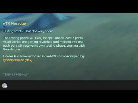 New Hordes.io Log Screen on Hordes.io PTR