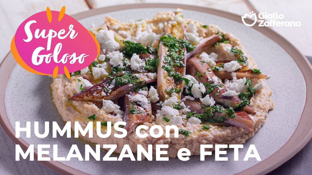 HUMMUS con MELANZANE e FETA: l'abbinamento che ti sorprenderà al primo assaggio 🍆💚