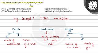 The IUPAC name of is : \( \mathrm{P} \) (1) N-Methyl-N-ethyl ethana...