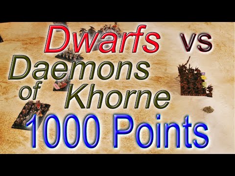 Dwarfs vs Daemons of Khorne | Game 2: Season 1 | 1000 Points Tournament | Warhammer Fantasy