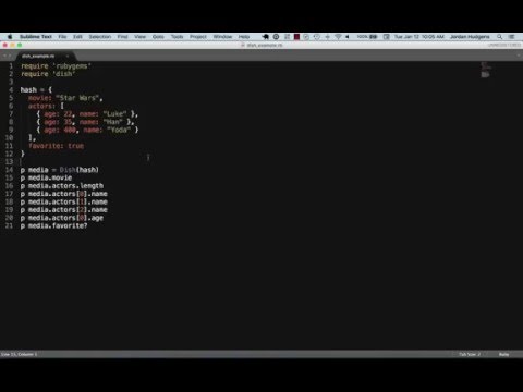Ruby gem dish tutorial